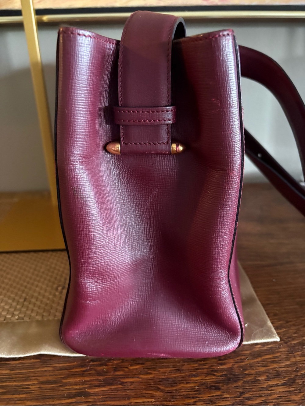 Cartier Must de Cartier Vintage Leather Shoulder Bag - Bordeaux Burgundy - Picture 6 of 14